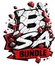 BS Sale logo breaking apart, left half